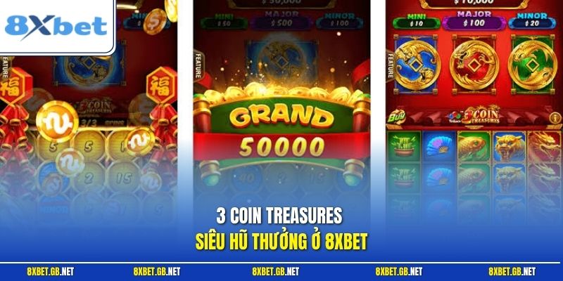3 Coin Treasures siêu hũ thưởng ở 8XBET